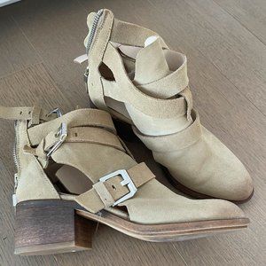 Zara Suede Leather Ankle boots Size 7.5